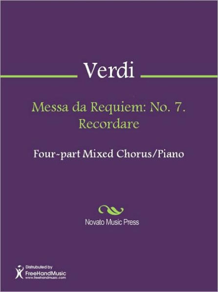 Messa da Requiem: No. 7. Recordare
