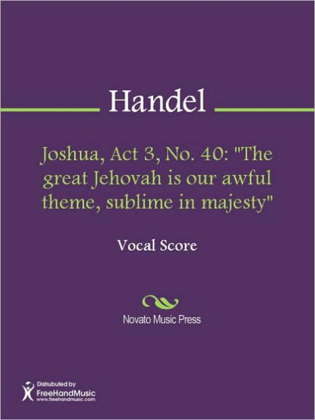 Joshua, Act 3, No. 40: 