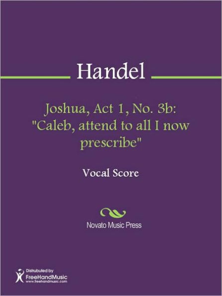 Joshua, Act 1, No. 3b: 