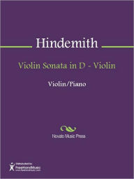 Title: Violin Sonata in D - Violin, Author: Paul Hindemith