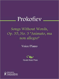 Title: Songs Without Words, Op. 35, No. 3, Author: ma non allegro