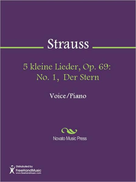 5 kleine Lieder, Op. 69: No. 1, Der Stern