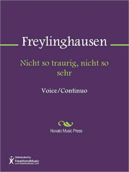 Nicht so traurig, nicht so sehr