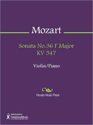 Title: Sonata No.36 F Major KV 547, Author: Wolfgang Amadeus Mozart