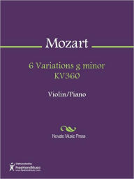 Title: 6 Variations g minor KV360, Author: Wolfgang Amadeus Mozart