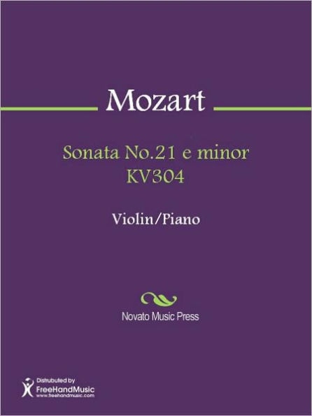 Sonata No.21 e minor KV304
