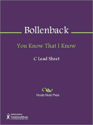 Title: You Know That I Know, Author: Paul Bollenback