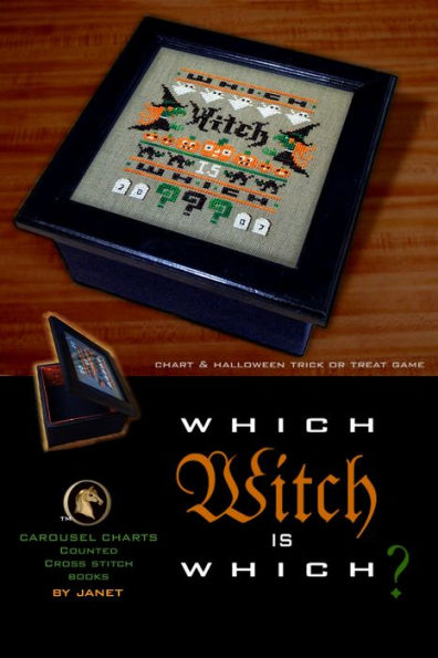 Which Witch is Which? Cross Stitch Candy Box Lid with Homonym Brain Teaser Game