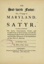 The Sot-Weed Factor or A Voyage to Maryland. A Satyr (1708)