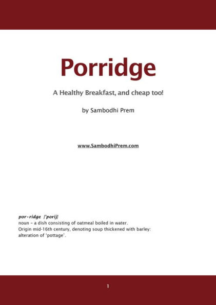 The Porridge Book