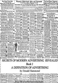 Title: Secrets Of Modern Advertising Revealed Book 1 A Definition of Advertising, Author: Donald Hammond