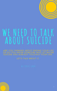 Title: We Need to Talk About Suicide, Author: Julie  Gray