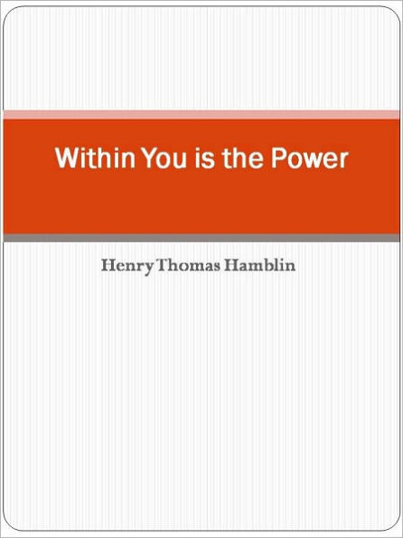 Within You is the Power