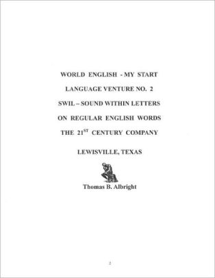 World English Modernization Series 2 Swil Sound With Letters