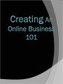 Creating an Online Business 101