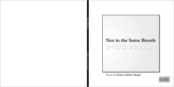 Not in the Same Breath: A Yiddish & English Book of Poetry