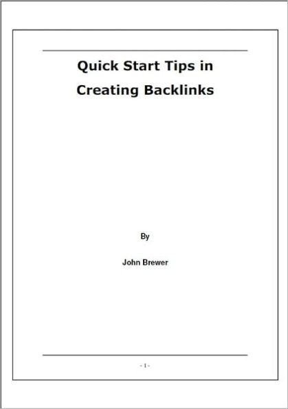 Quick Start Tips in Creating Backlinks