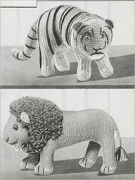 Title: Lion and Tiger Stuffed Toy Knitting Patterns - Vintage Stuffed Toy Patterns for Lion and Tiger, Author: Bookdrawer