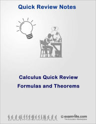 Title: Calculus Quick Review: Formulas and Theorems, Author: Gupta
