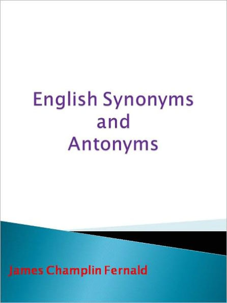 English Synonyms and Antonyms