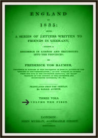 Title: England in 1835 V1, Author: Frederick Von Raumer