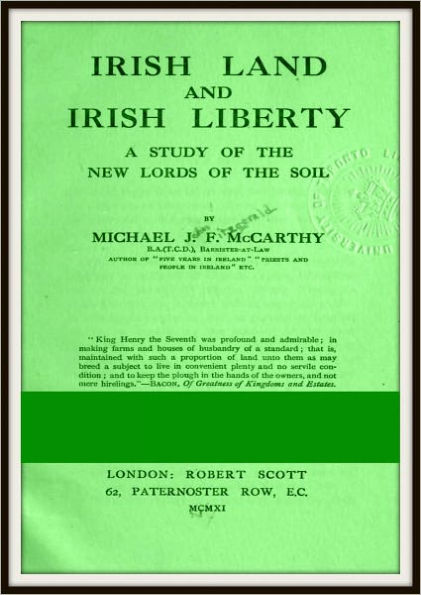 Irish Land and Irish Liberty