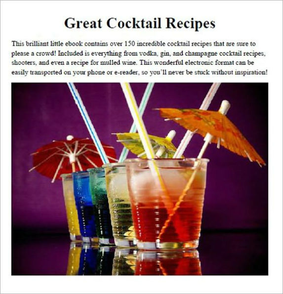 Great Cocktail Recipes [Illustrated]