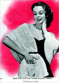Title: Stole with Cuff and Pocket Crochet Pattern - Vintage Stole to Crochet with a Cuff and Pocket, Author: Bookdrawer