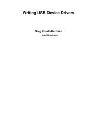 Title: Writing USB Drivers, Author: Greg Kroah-Hartman