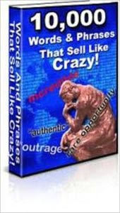 Title: 10000 Words & Phases That Sell Like Crazy! (230-page), Author: Kevin Lankford