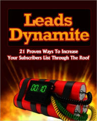 Title: Leads Dynamite: 21 Proven Ways to Increase Your Subscribers List Through the Roof, Author: eBook Legend