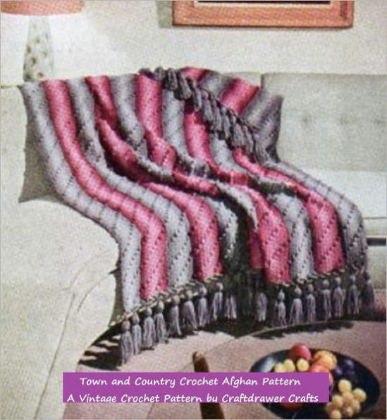 Town and Country Crochet Afghan Pattern - A Vintage Crochet Afghan Pattern Made with a Variety of Colors