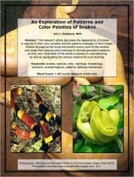 Title: An Exploration of Patterns and Color Palettes of Snakes, Author: Eric Guignard