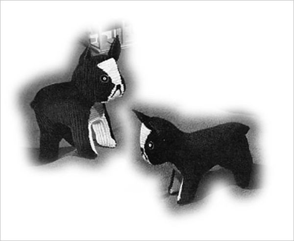 Boston Terrier and Puppy Knitting Pattern - Stuffed Boston Terrier (#110)