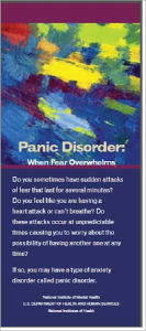 Title: Panic Disorder: When Fear Overwhelms, Author: national institute of mental Health