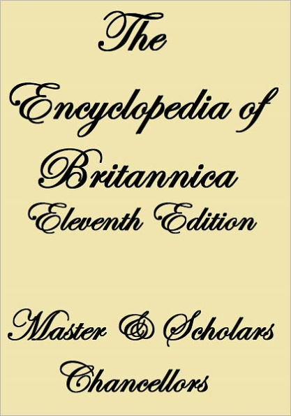 The Encyclopedia of Britannica-Eleventh Edition
