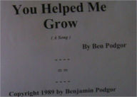 Title: You Helped Me Grow, Author: Ben Podgor
