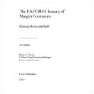 Title: The FAVORS Glossary of Margin Comments: Revising the Second Draft, Author: Regina Y. Favors