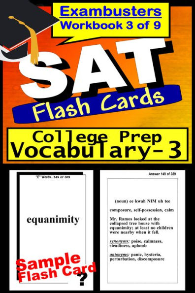 SAT Study Guide College Prep Vocabulary--SAT Flashcards--SAT Prep Workbook 3 of 9