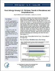 Title: Food Allergy Among U.S. Children: Trends in Prevalence and Hospitalizations, Author: Amy M. Branum