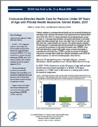 Title: Consumer-Directed Health Care for Persons Under 65 Years of Age with Private Health Insurance: United States, 2007, Author: Robin A. Cohen
