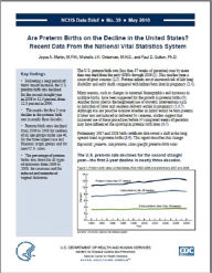 Title: Are Preterm Births on the Decline in the United States? Recent Data From the National Vital Statistics System, Author: Joyce A. Martin