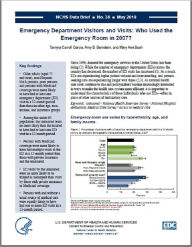 Title: Emergency Department Visitors and Visits: Who Used the Emergency Room in 2007?, Author: Tamyra Carroll Garcia