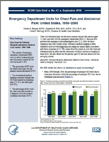 Emergency Department Visits for Chest Pain and Abdominal Pain: United States, 1999–2008