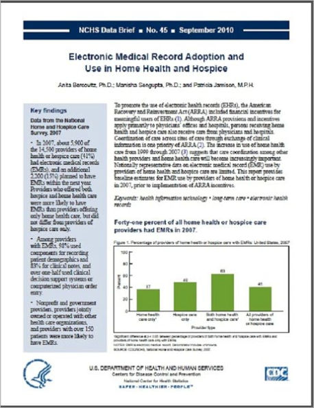 Electronic Medical Record Adoption and Use in Home Health and Hospice