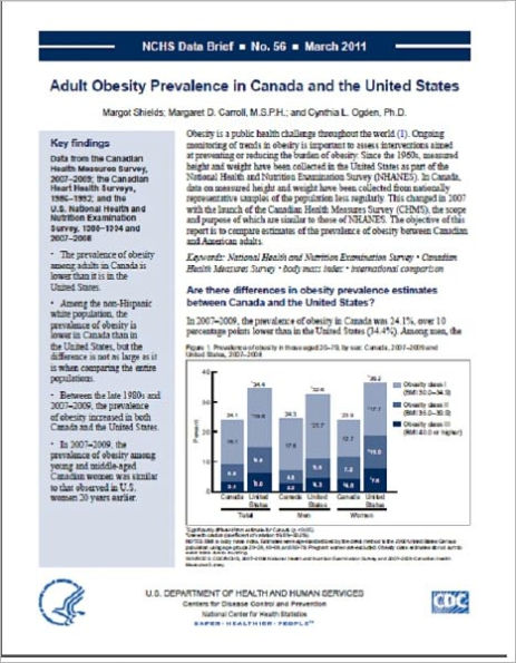 Adult Obesity Prevalence in Canada and the United States