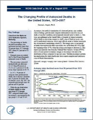 Title: The Changing Profile of Autopsied Deaths in the United States, 1972–2007, Author: Donna L. Hoyert