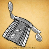 Title: Pleated Tea Apron / Vintage Apron Pattern / 1940's (#APR0105), Author: The Vintage Info Network