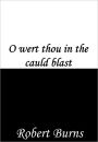 O wert thou in the cauld blast