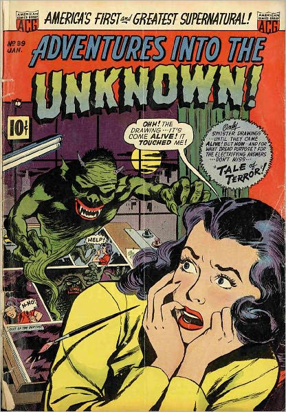 Adventures into the Unknown Number 39 Horror Comic Book by Lou Diamond ...